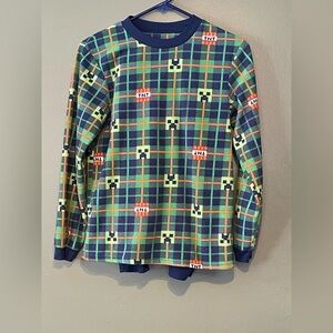 Boys Minecraft Pajamas Set Size 12/14 Large